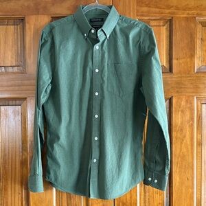 Banana Republic Grant Slim Fit Forest Green Casual Button-Down Shirt